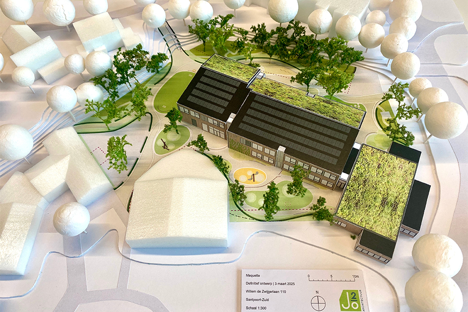 j2oArchitectuur Dalton KC Brederode maquette vogelvlucht vanuit kopie