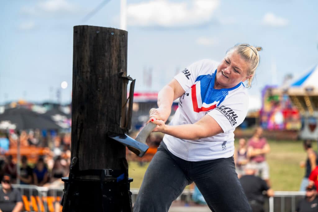 TIMBERSPORTS Nadezda Baklhvalova Standing Block Chop