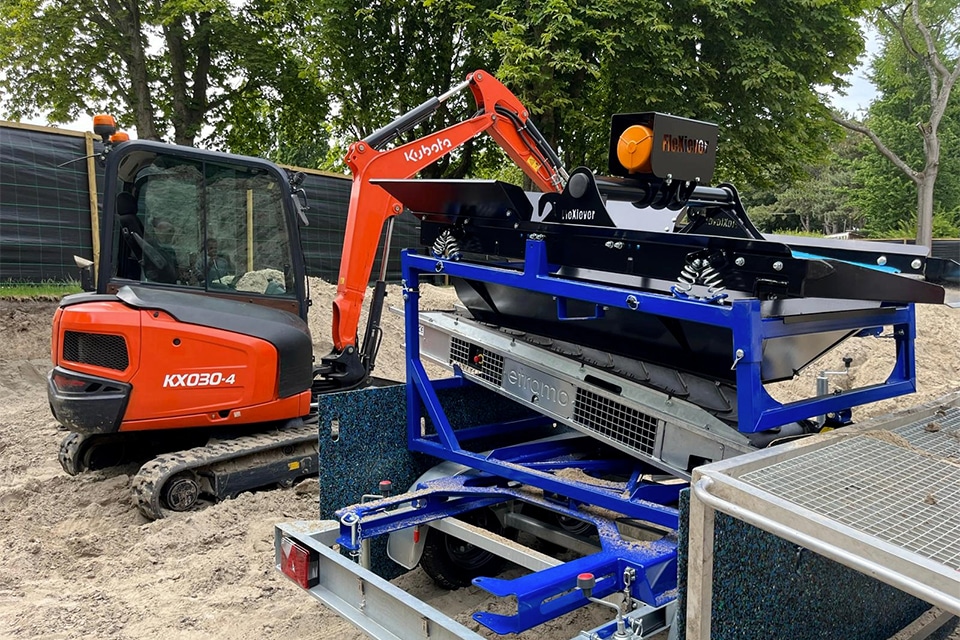 Mobiele zeefmachine levert winst op 1